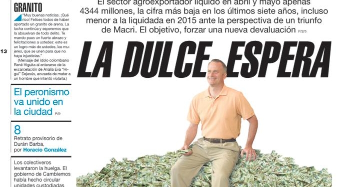 La tapa de Página/12: una acusación y decenas de burlas