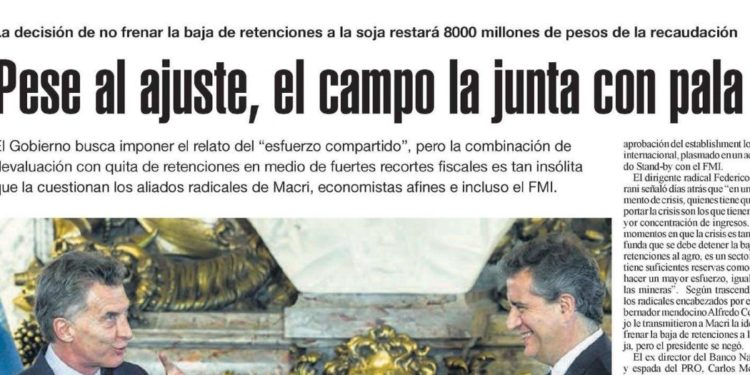 El radicalismo propicia que se frene la baja de retenciones