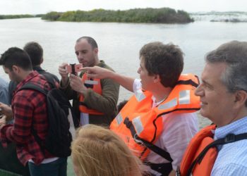 Echevehere fue, miró y afirmó: están avanzando las obras del plan maestro del Río Salado