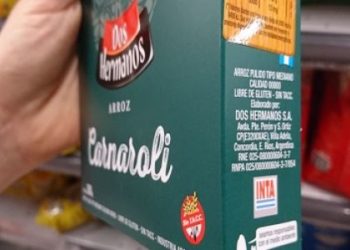 El loguito del INTA, en paquetes de arroz para hacer sushi y risotto