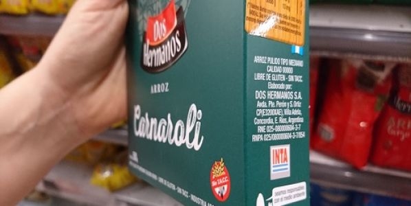 El loguito del INTA, en paquetes de arroz para hacer sushi y risotto