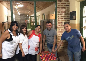 A pesar del cierre de escuelas, los productores del Alto Valle siguen llevando fruta y verduras a la casa de los chicos