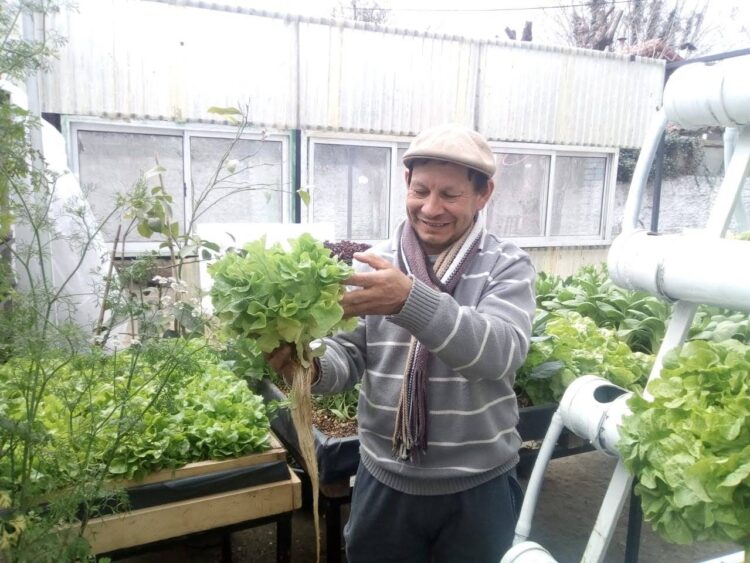 El correntino Daniel Aguilera difunde entre los chicos del conurbano la magia de la hidroponia, que permite obtener alimentos en poco espacio