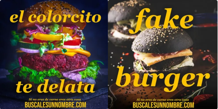 Diez en marketing: Lanzan campaña humorística para que solamente puedan llamarse hamburguesas los productos elaborados con carne