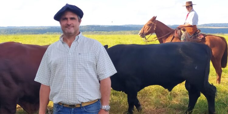 Martín Helbig se crió en los corrales y ahora trabaja para potenciar los Brangus y Braford en Misiones