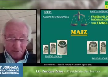 Erize: “Tengo temor que en pocas semanas más se apague la luz en el mercado de maíz”