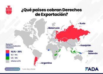 Reservá ya tu póster del mapamundi que refleja el selecto grupo de naciones que aplican derechos de exportación