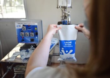 Una historia deliciosa: Una agrotécnica de Entre Ríos ya puede envasar en sachet la leche que produce en el tambo educativo