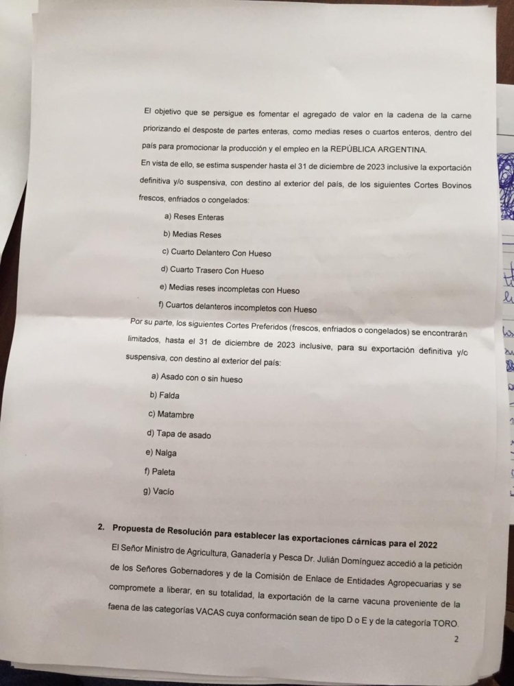 A esperar sentados: Dudas y reparos sobre el cepo a la carne luego de conocida una “minuta” que expone los planes del gobierno